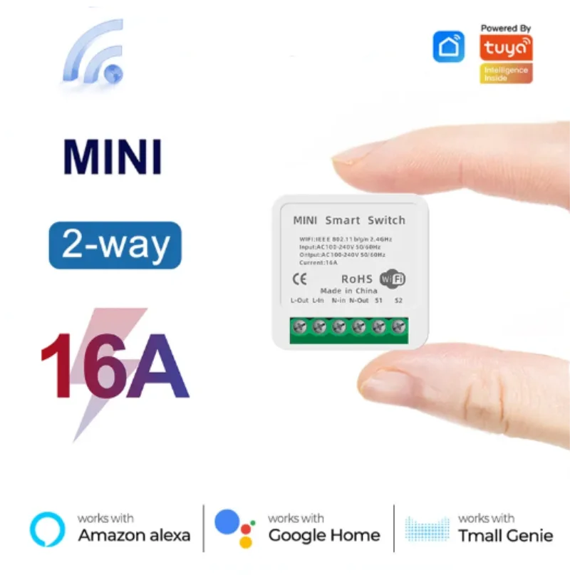 Home Automation Technology - Миниатюрный WiFi-выключатель 16А с управлением через