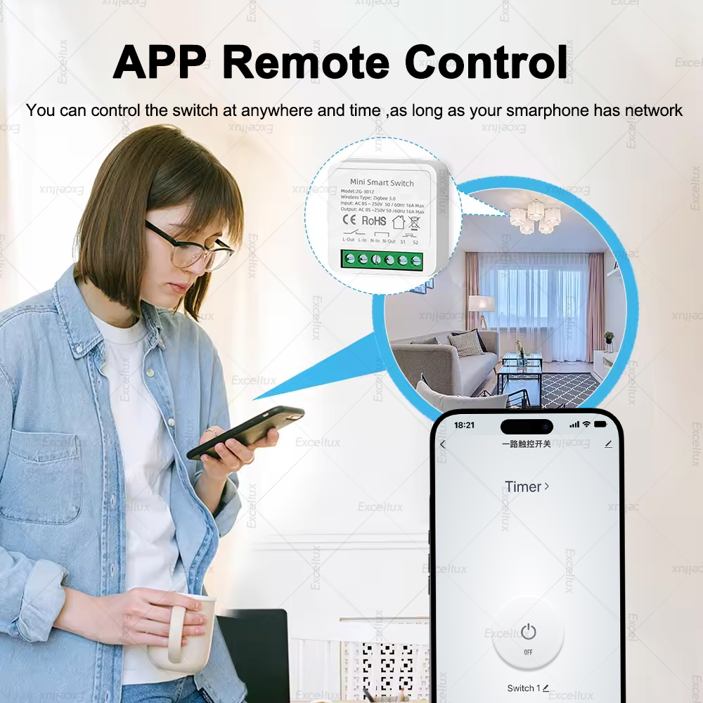 Умный мини-выключатель 16А Zig – обзор и цена Smart Home Automation Diy